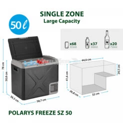 Frigo Congelatore Portatile Brunner Polarys Freeze SZ 50 -Esterno Campeggio Negozio frigo congelatore portatile brunner polarys freeze sz 50 bivalente compressione 19