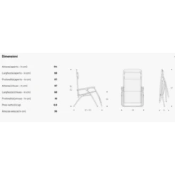 Poltrona Reclinabile LaFuma R Clip Ocean -Esterno Campeggio Negozio sdraio reclinabile r clip ocean 3